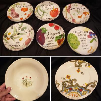 Manna Pottery Bowls, Mandala Dinner Plates, and More (K-KD)