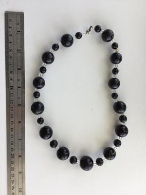 Beautiful black beaded statement necklace