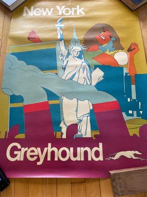 Vintage New York Greyhound poster
