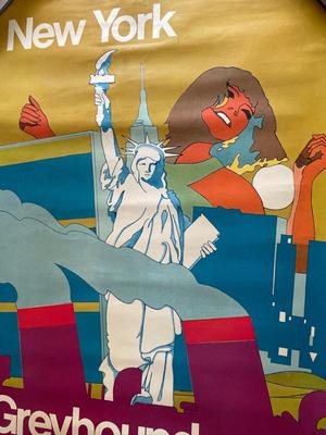 Vintage New York Greyhound poster