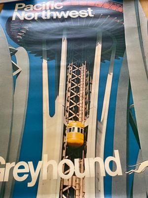 Vintage Pacific Northwest Greyhound poster