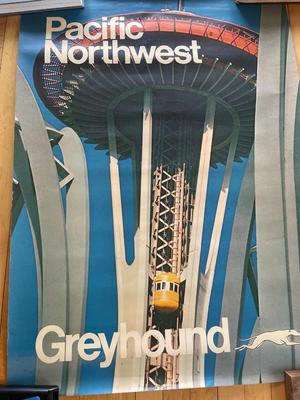 Vintage Pacific Northwest Greyhound poster