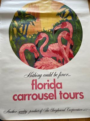 Vintage Greyhound Poster Florida