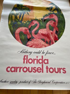 Vintage Greyhound Poster Florida