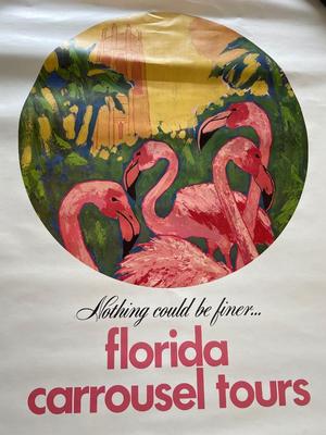 Vintage Greyhound Poster Florida