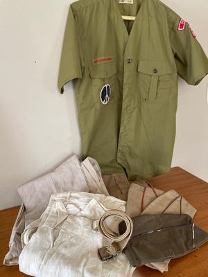 Vtg Boy Scout shirt’ slacks, belt