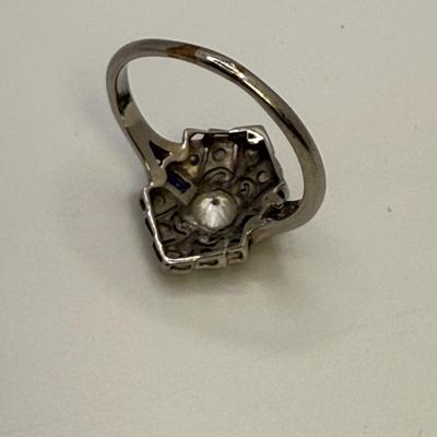 14K White Gold Ring & Pin with Diamonds (ST-HS)