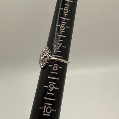 14K White Gold Ring & Pin with Diamonds (ST-HS)