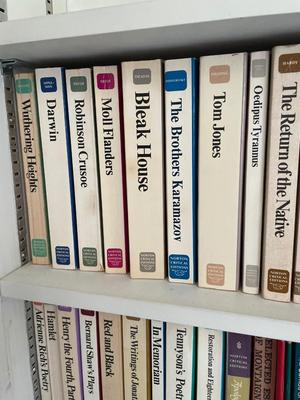 Two shelves assorted books