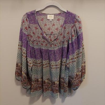 Women's Flowy Floral Tops Size Small (PBC-BBL)