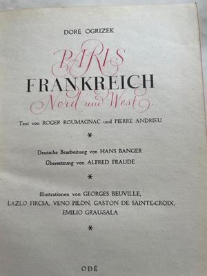 Assorted poetry and prose, Frankreich