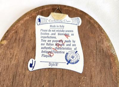 Lot #84 Lot of 4 Oval Florentine Style Wall Hangings - Fruit Still Life