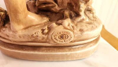 Lot #87 Vintage Hippolyte Moreau Reproduction Sculpture - Alexander Becker Co. 1970s Signed
