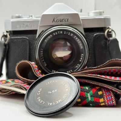 LOT 42K: Vintage Kowa SE T R 35mm Film Camera w/ Lenses: Kowa-R 1:4/200 & 50mm