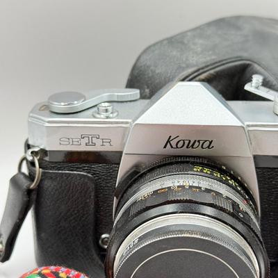 LOT 42K: Vintage Kowa SE T R 35mm Film Camera w/ Lenses: Kowa-R 1:4/200 & 50mm