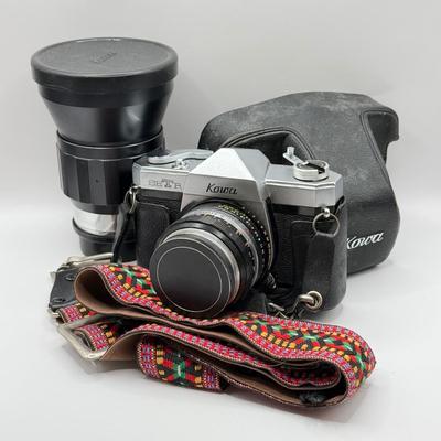 LOT 42K: Vintage Kowa SE T R 35mm Film Camera w/ Lenses: Kowa-R 1:4/200 & 50mm