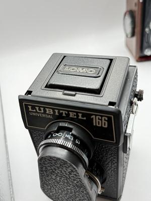 LOT 43K: Medium Format Twin Lens Reflex 120mm Cameras: Lubitel 166U & Yashica LM Copal-SV