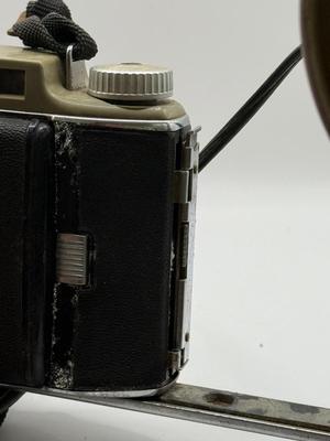 LOT 47K: Vintage Folding Cameras: Pho-tak Foldex 20 & Kodak Tourist II Camera