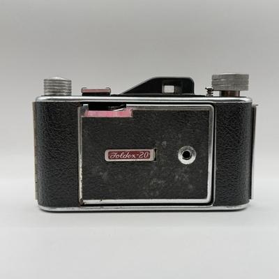 LOT 47K: Vintage Folding Cameras: Pho-tak Foldex 20 & Kodak Tourist II Camera
