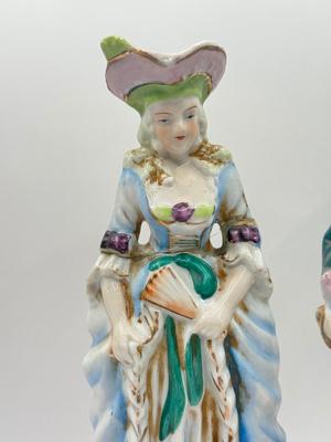 LOT 48K: 20th Century Lord & Lady Figurines Made in Japan, Staffordshire Shorter & Sons Toby Pitcher, Face Toby Mug made in...