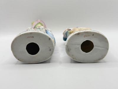 LOT 48K: 20th Century Lord & Lady Figurines Made in Japan, Staffordshire Shorter & Sons Toby Pitcher, Face Toby Mug made in...