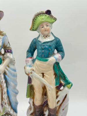 LOT 48K: 20th Century Lord & Lady Figurines Made in Japan, Staffordshire Shorter & Sons Toby Pitcher, Face Toby Mug made in...