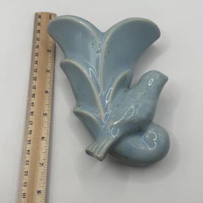 LOT 50K: Collection of Colorful Pottery: 1960s McCoy USA Triple Lily Vase, USA Pottery Cobalt Art Nouveau Vase, McCoy Yellow Pot&...