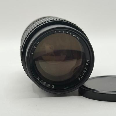 LOT 51K: Vivitar 58mm f/4.5-5.6 MC Macro Focusing Zoom Lens, Bower SFDRF Flash, Vivitar Auto Thyristor 2600-D Flash, DeJUR 135mm f/2.8...