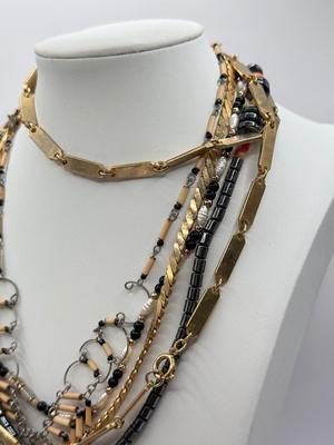 LOT 55J: Vintage Costume Jewelry: Necklaces, Bracelets, Pins & More