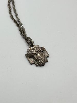 LOT 62J: 925 Italy Sterling Silver Mary Bracelet & Collection of Religious Charms, Rosaries & More