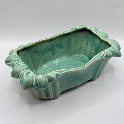 LOT 63K: Vintage Teal Pottery Planters made in USA: McCoy & More