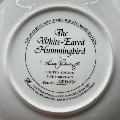 LOT 64K: Bird Themed China: Wedgwood Kutani Crane Bud Vase, Royal Doulton Theresa Politowicz Hummingbird Heirloom Plates & Vintage...