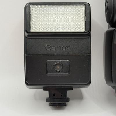 LOT 65K: Vintage & Modern Canon Collection: 24mm f/2.8 Lens, 50mm f/1.4 Lens, 35mm f/2.8 Lens, Power Winder A2, Speedlite Flashes:...