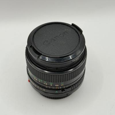 LOT 65K: Vintage & Modern Canon Collection: 24mm f/2.8 Lens, 50mm f/1.4 Lens, 35mm f/2.8 Lens, Power Winder A2, Speedlite Flashes:...
