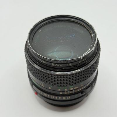 LOT 65K: Vintage & Modern Canon Collection: 24mm f/2.8 Lens, 50mm f/1.4 Lens, 35mm f/2.8 Lens, Power Winder A2, Speedlite Flashes:...