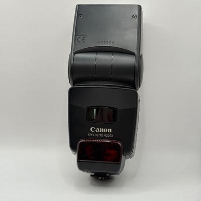 LOT 65K: Vintage & Modern Canon Collection: 24mm f/2.8 Lens, 50mm f/1.4 Lens, 35mm f/2.8 Lens, Power Winder A2, Speedlite Flashes:...