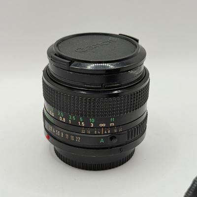 LOT 65K: Vintage & Modern Canon Collection: 24mm f/2.8 Lens, 50mm f/1.4 Lens, 35mm f/2.8 Lens, Power Winder A2, Speedlite Flashes:...