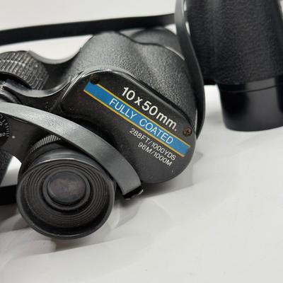 LOT 66K: For the Explorers! Dalvey Scotland Classic Oakleaf Compass w/ Box & Pair of Binoculars: Tasco & Sportiere