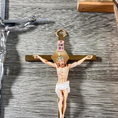 LOT 67K: Collection of Religious Statues & Framed Prints: Goebel, Jim Shore, Marble & More