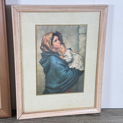 LOT 67K: Collection of Religious Statues & Framed Prints: Goebel, Jim Shore, Marble & More