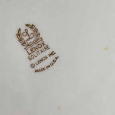 LOT 70K: Lenox Solitaire Plates in 3 Sizes w/ Montclair Tea Set & Salt and Pepper Shakers
