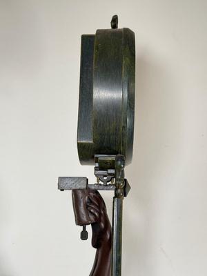 LOT 73D: Vintage Crosa Design Toscano Grande-Scale Flora Sculptural Swinging Pendulum Clock