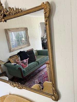 LOT 86L: Framed Antique / Vintage Wall Mirror