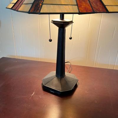 LOT 87L: Glass Shade Table Lamp