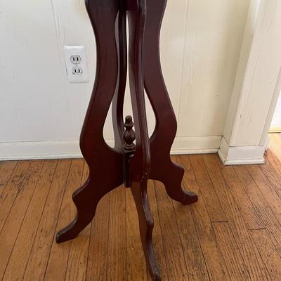 LOT 88L: Marble Top Vintage Wooden Side Table