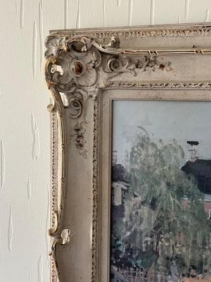LOT 89L: Large Framed Print - "Houses on the Achterzaan" by Monet