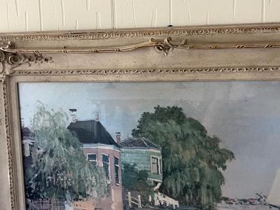 LOT 89L: Large Framed Print - "Houses on the Achterzaan" by Monet