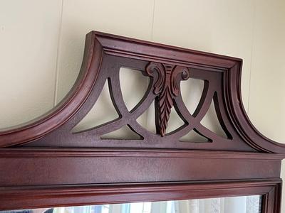 LOT 90L: Wood-Framed Wall Mirror