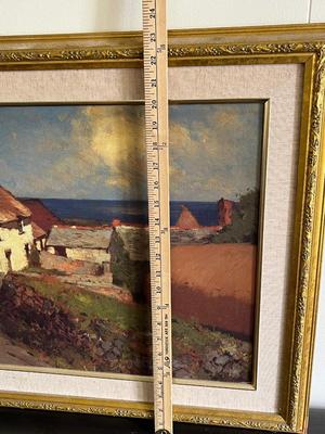 LOT 92L: Mid-Century Modern Horse Planter / TV Lamp + Framed Print