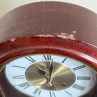 LOT 93: Vintage Sunoco Mantle Clock + Aneroid Barometer